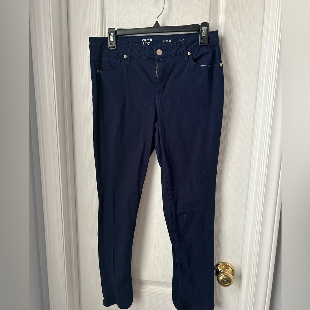 Navy Crop Pants Crown and Ivy